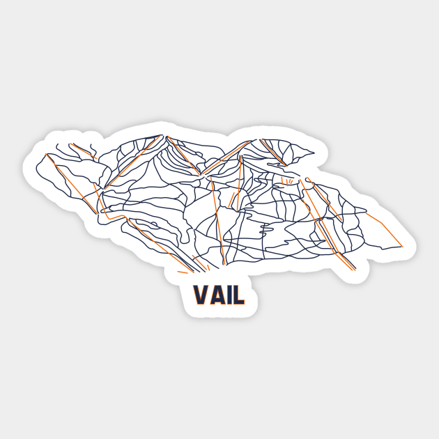 Vail Trail Map Sticker by ChasingGnarnia